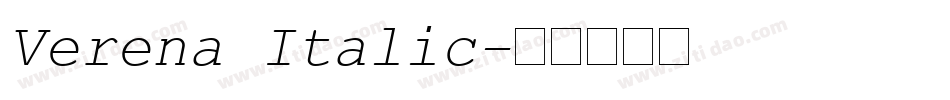 Verena Italic字体转换